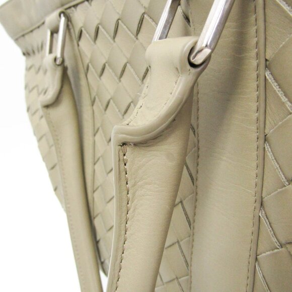 BOTTEGA VENETA Green Leather Intrecciato Tote Bag - Picture 8 of 15